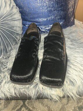 Black Suede and Leather Men Dress Shoes